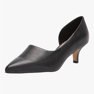 New Bella Vita Women’s Quilla Pump Leather Kitten Heel Black Size:9W